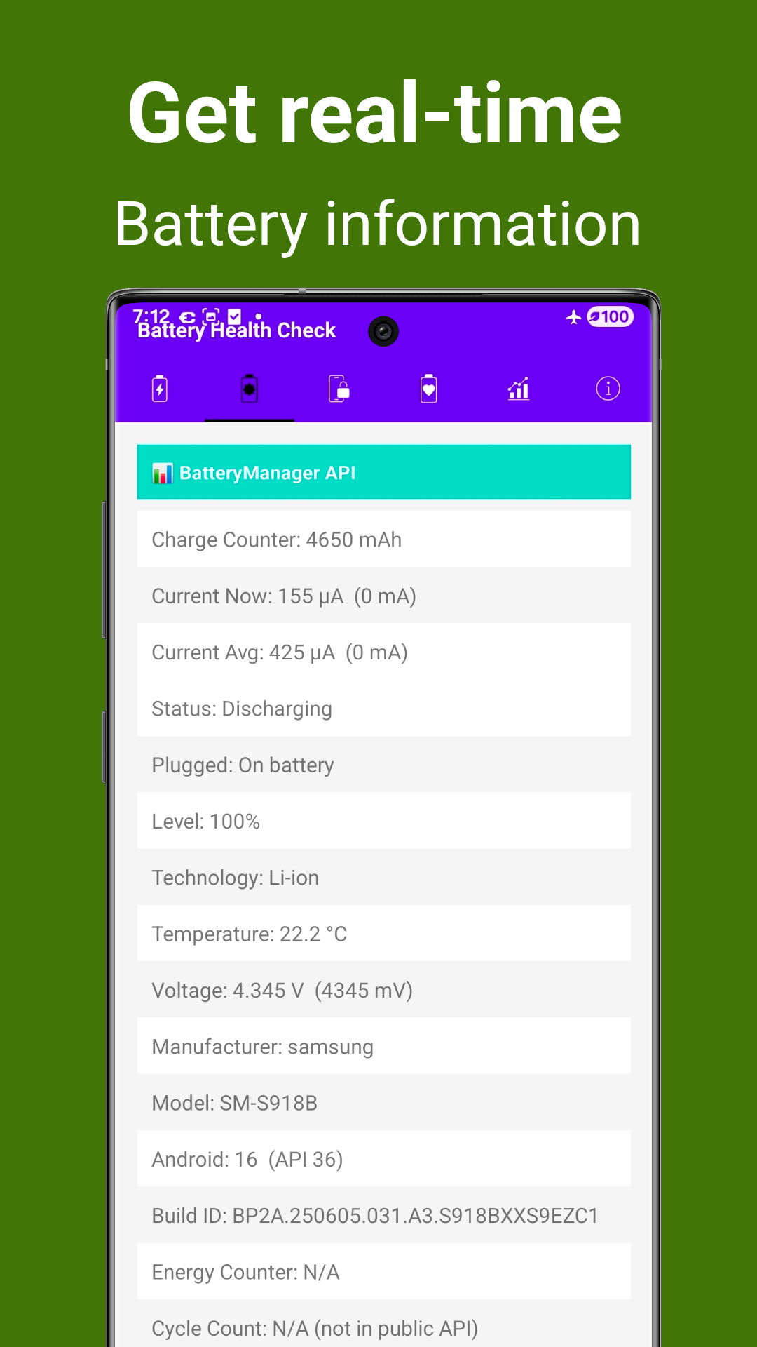 BatteryManager API - Detailed system battery information