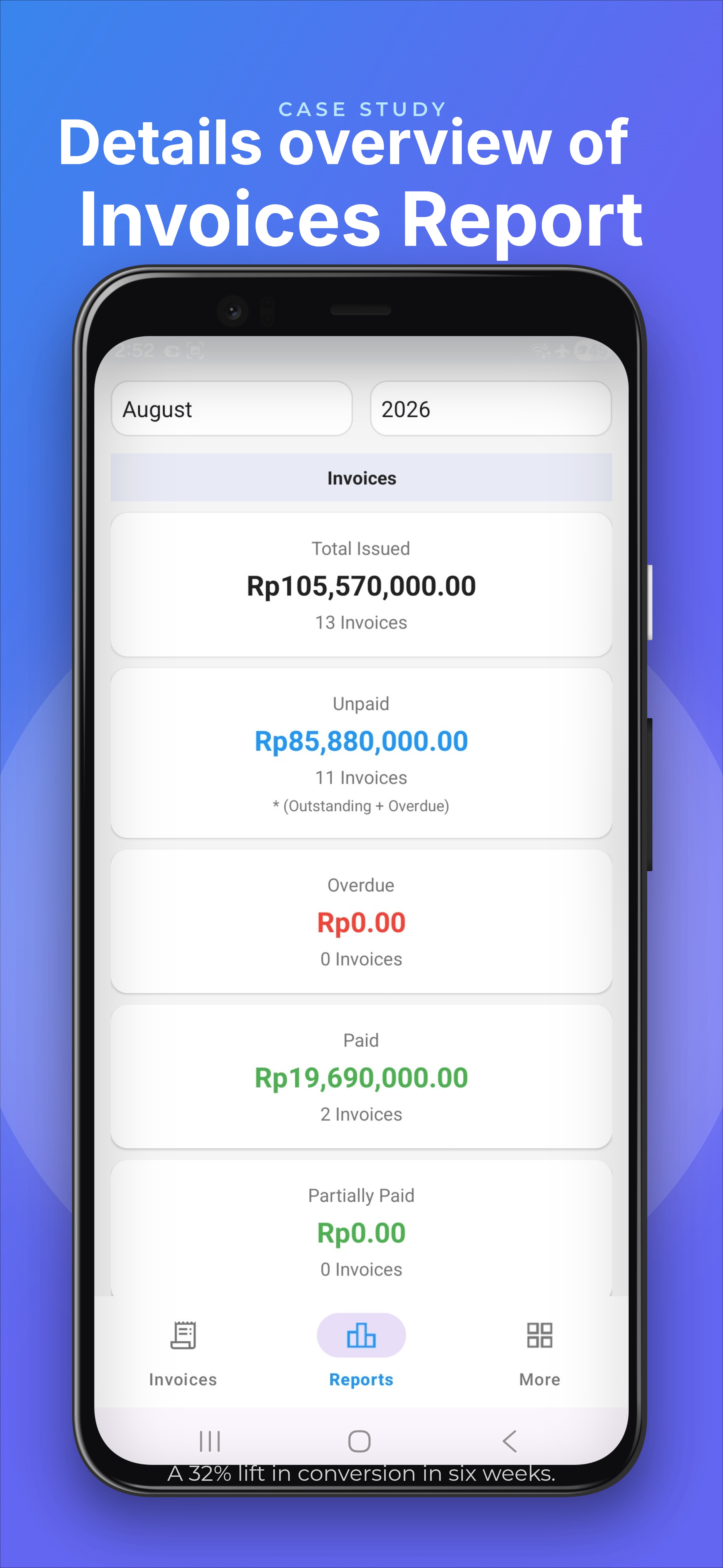 Invoice App Invoice Overview Screenshot